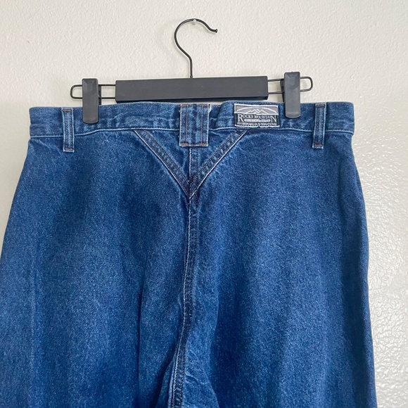 Vintage Rocky Mountain Western Jeans Pleated High Waist USA Denim - Picture 3 of 7